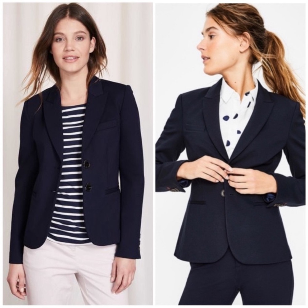 Boden Elizabeth Ponte Navy Blue Blazer in Women’s Size 4P